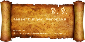 Wasserburger Veronika névjegykártya